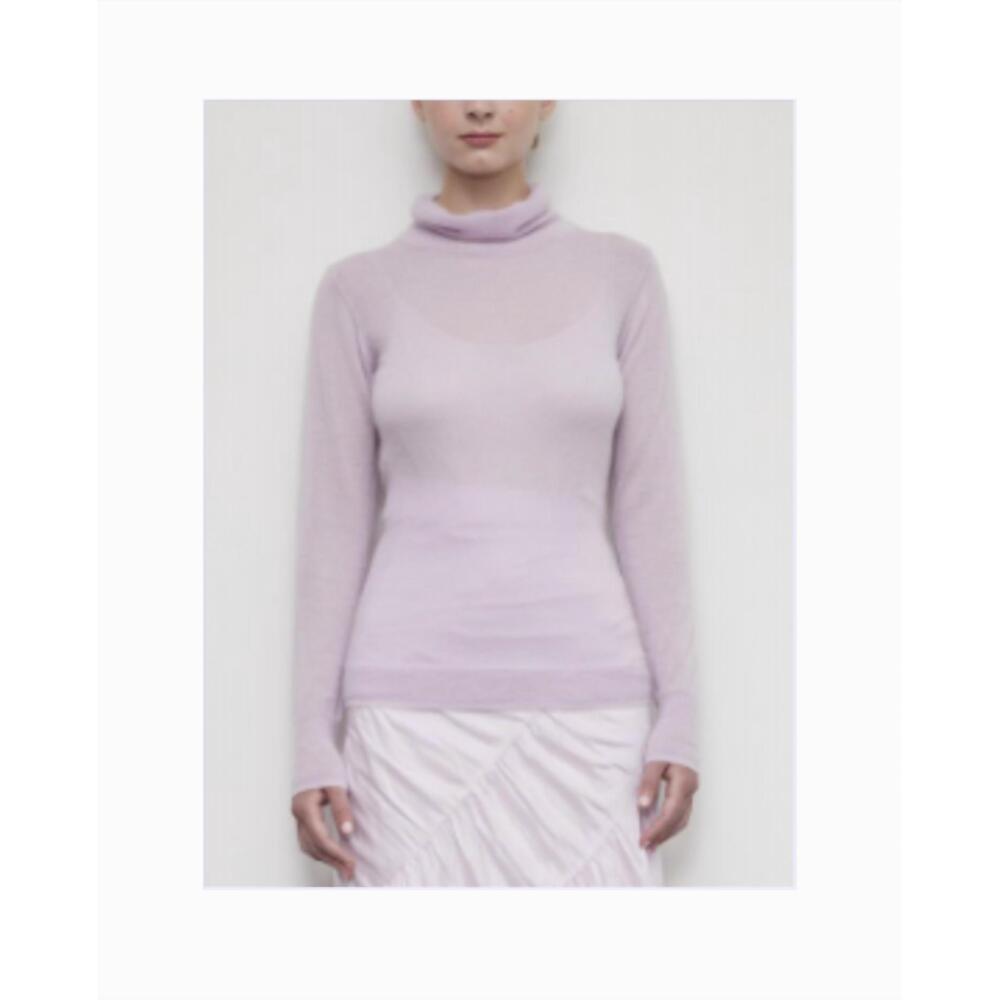NEW BRAZEAU TRICOT tissue turtle neck top in lavender